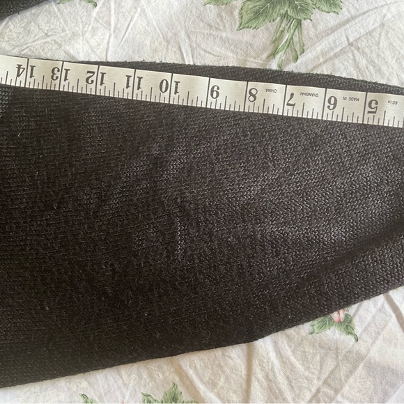 Alison J VTG Pullover Sweater Jet Black Sequins 3/4 Sleeve Shoulder Pads - Picture 4 of 6